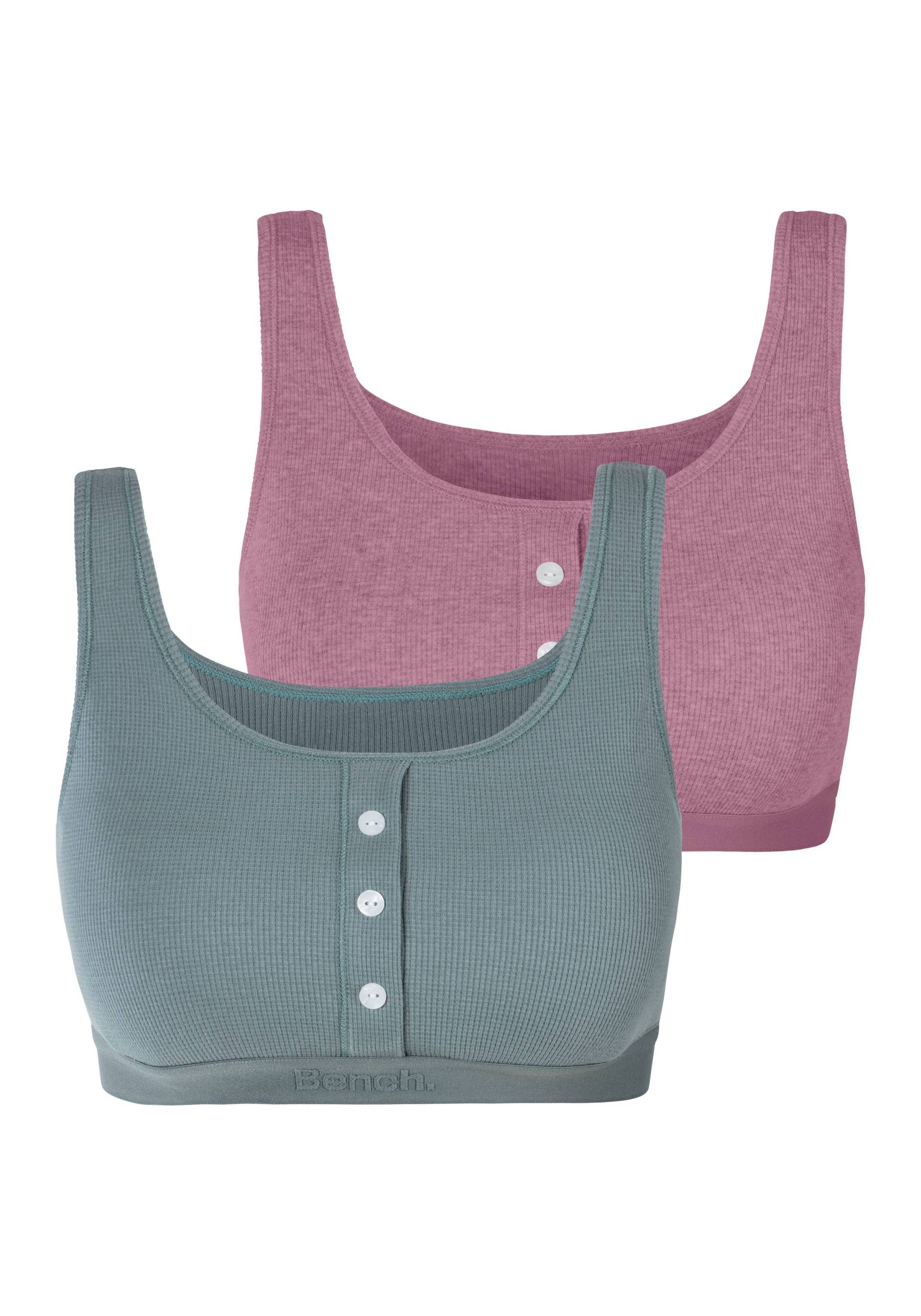 Bench. Bustier, (Packung, 2er-Pack), mit Piqué Struktur von Bench.