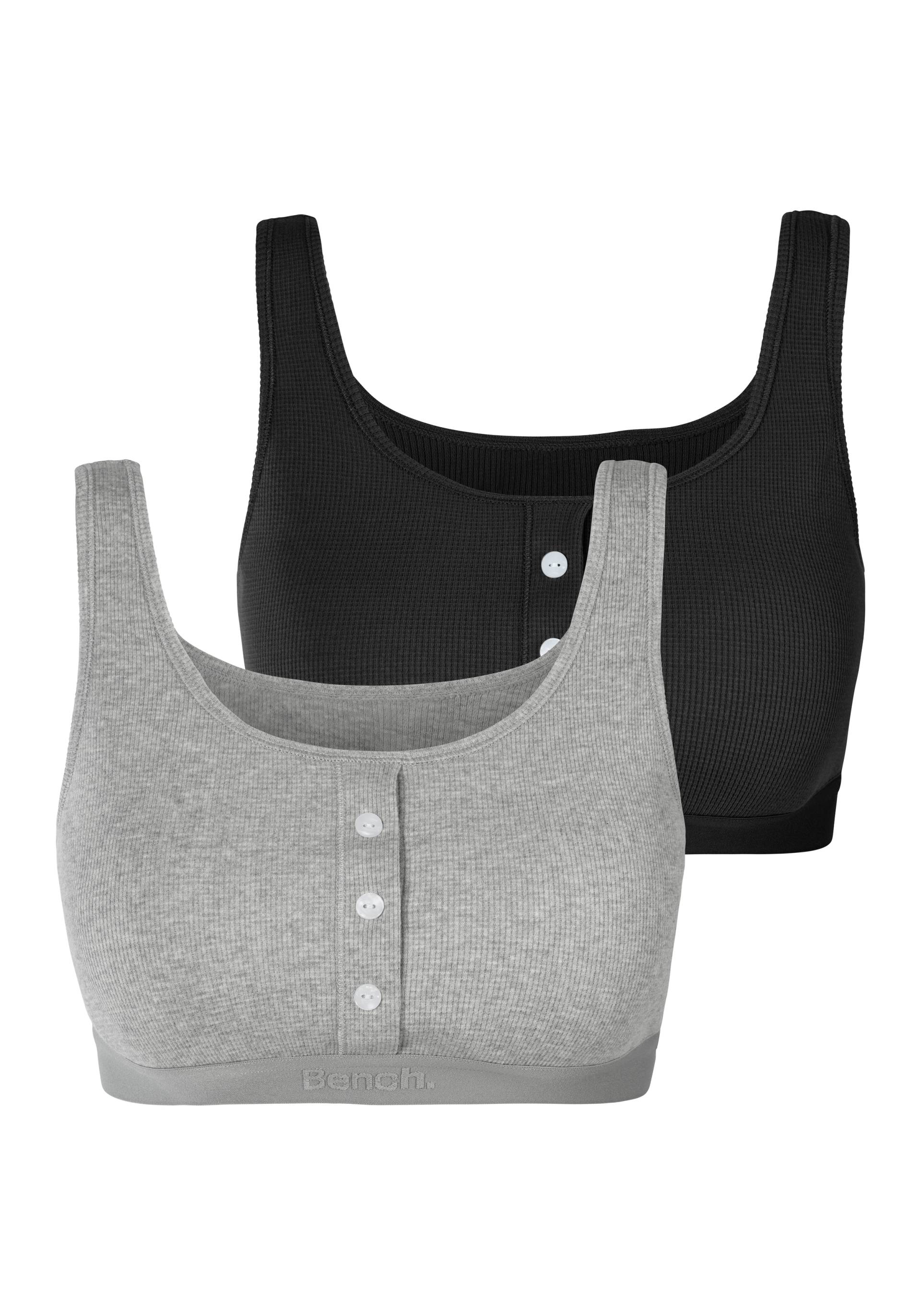 Bench. Bustier, (Packung, 2er-Pack), mit Piqué Struktur von Bench.