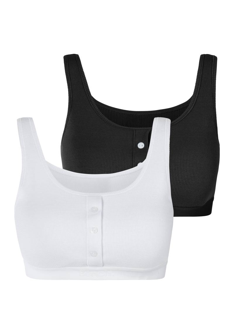 Bench. Bustier, (Packung, 2er-Pack), mit Piqué Struktur von Bench.