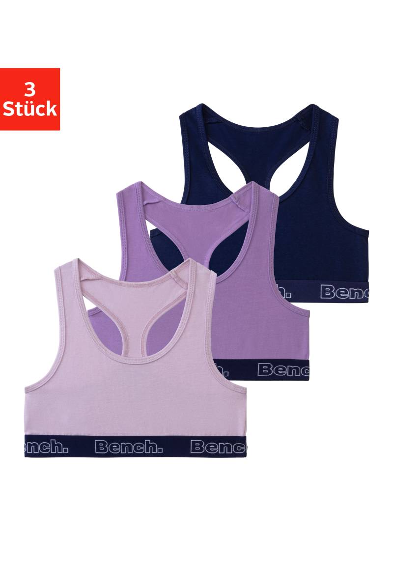 Bench. Bustier, mit kontrastfarbigem Bündchen und Racerback von Bench.