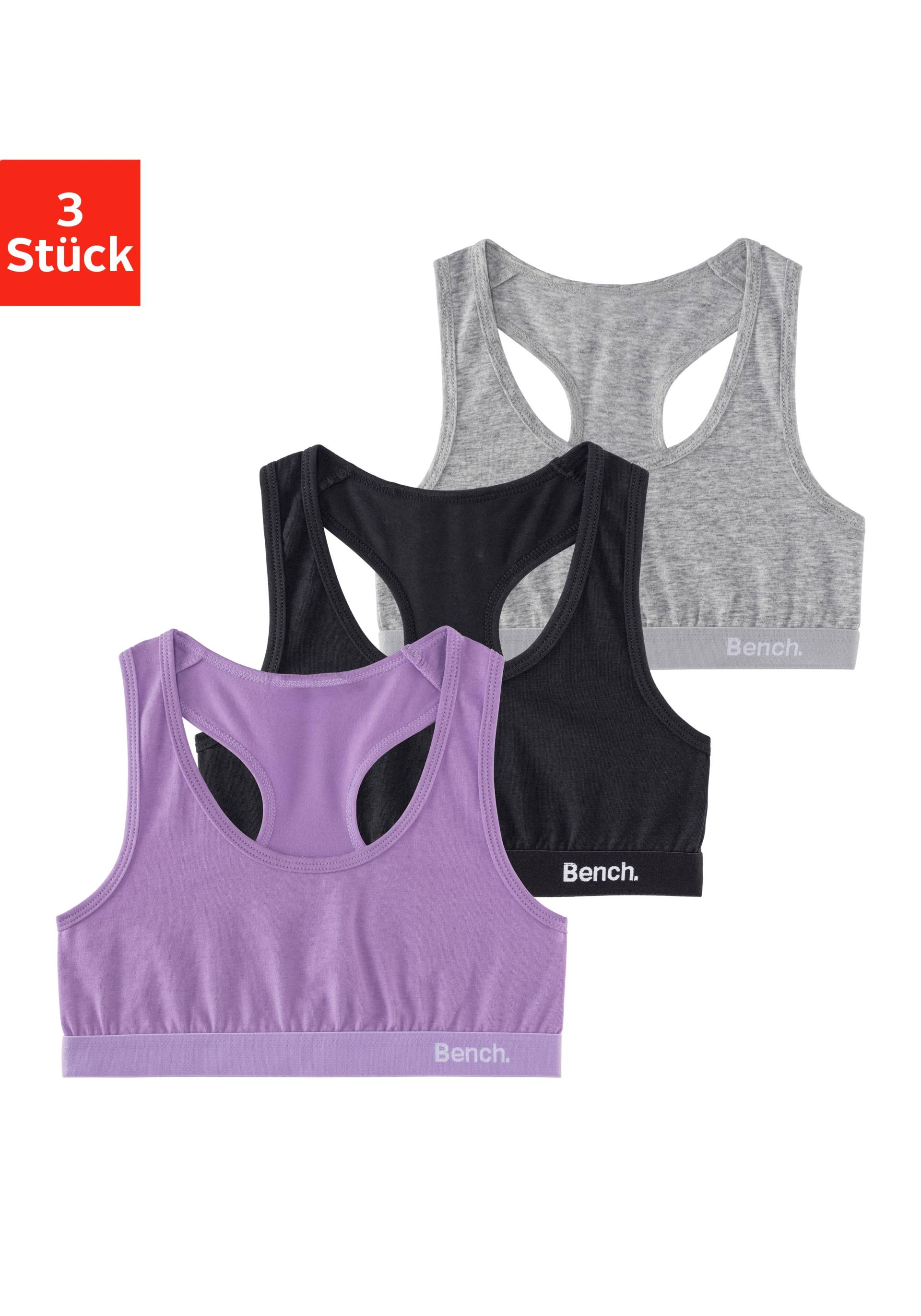 Bench. Bustier, im sportlichen Look mit Ringerrücken Bench. Bustier, im sportlichen Look mit Ringerrücken von Bench.