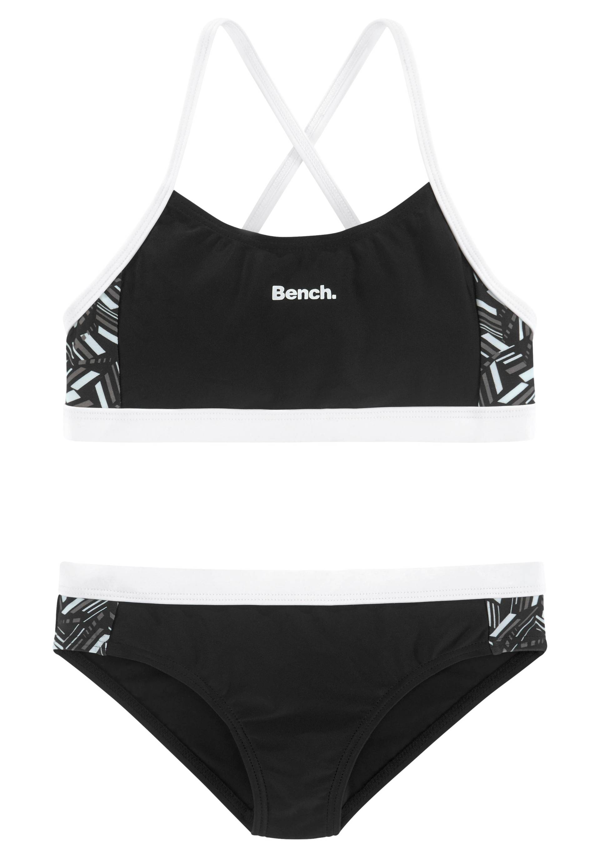 Bench. Bustier-Bikini, mit geometrische bedruckten Einsätzen Bench. Bustier-Bikini, mit geometrische bedruckten Einsätzen von Bench.