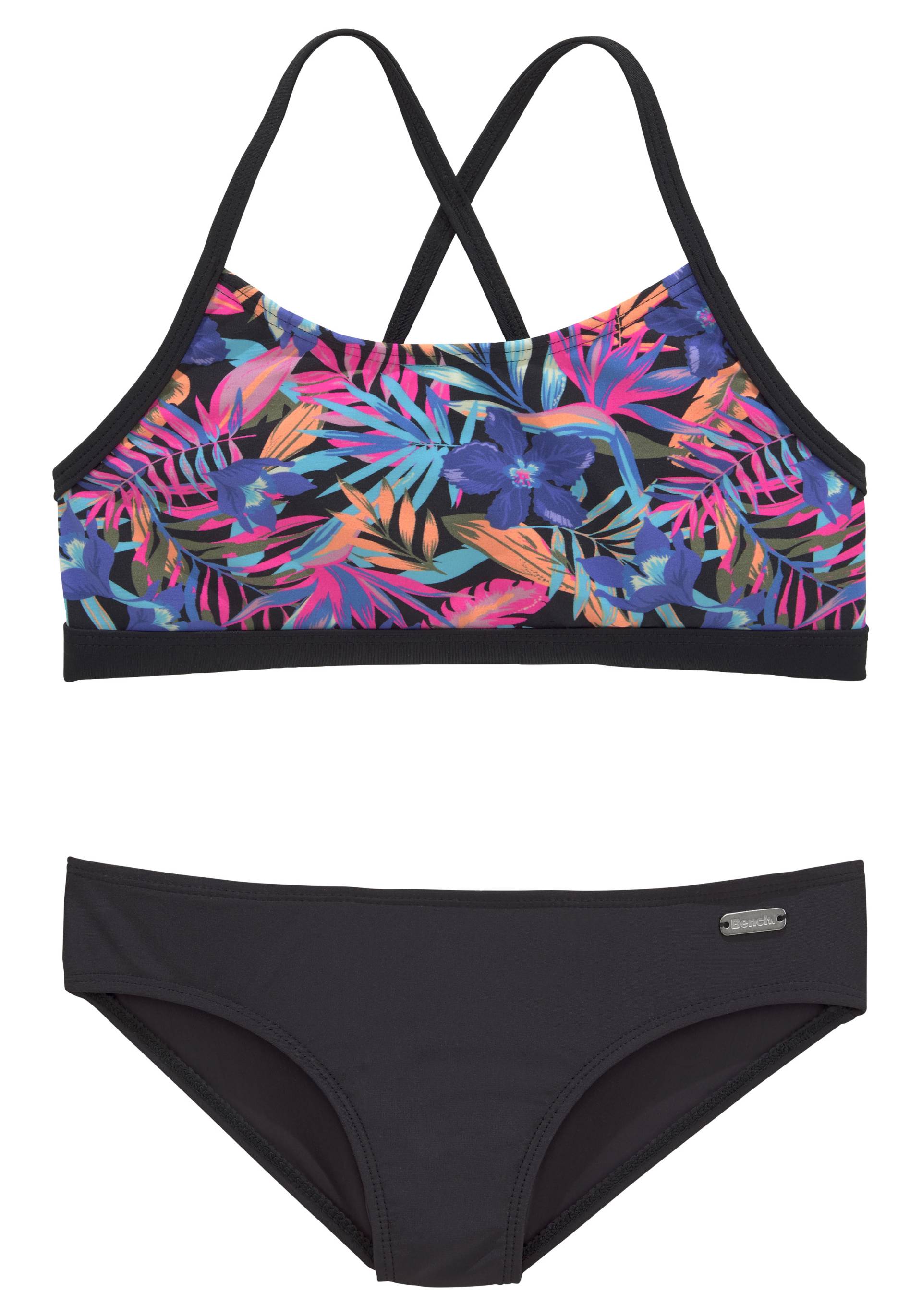 Bench. Bustier-Bikini »Pitch Kids«, mit trendigem Dschungeldruck von Bench.