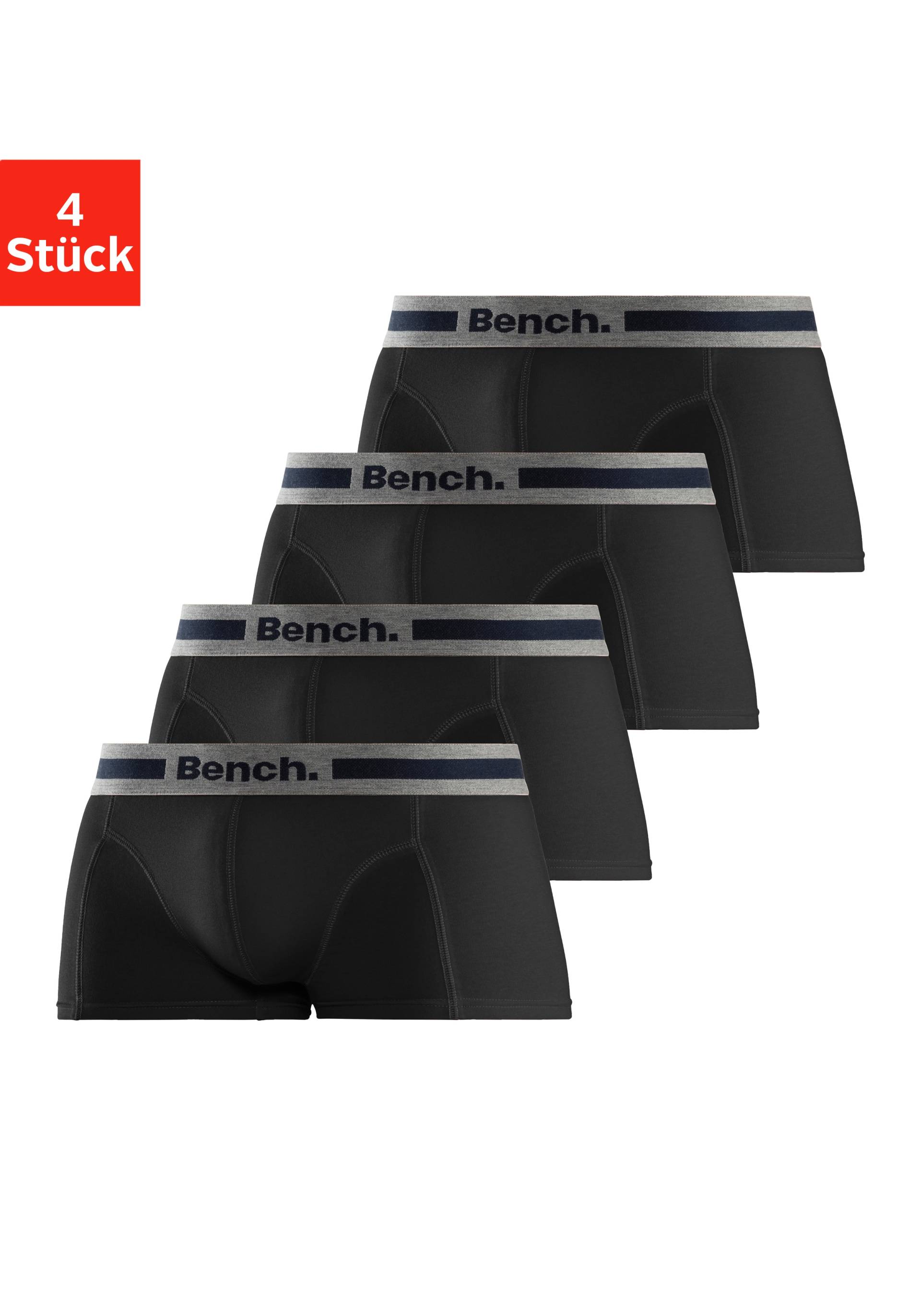 Bench. Boxershorts, (Packung, 4 St.), in Hipster-Form mit Overlock-Nähten vorn von Bench.