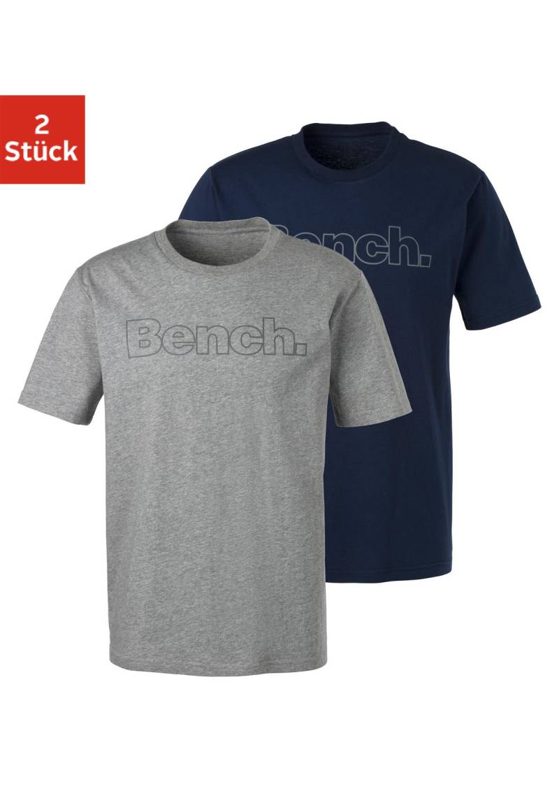 Bench. Loungewear T-Shirt, Shirt mit Logoprint, Basicshirt mit Rundhals aus reiner Baumwolle von Bench. Loungewear