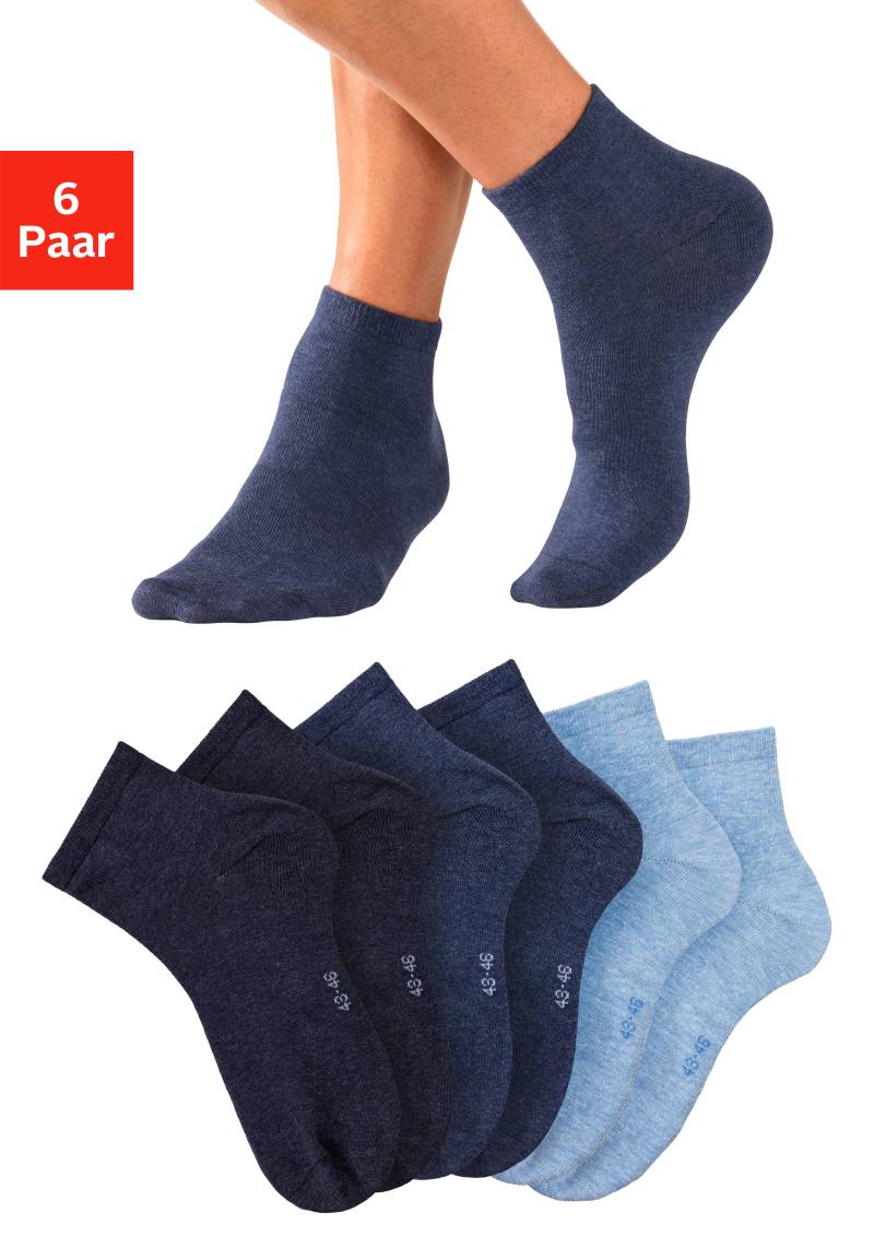 Bench. Kurzsocken, (Packung, 6 Paar), mit eingestricktem Markenlogo im Bündchen von Bench.