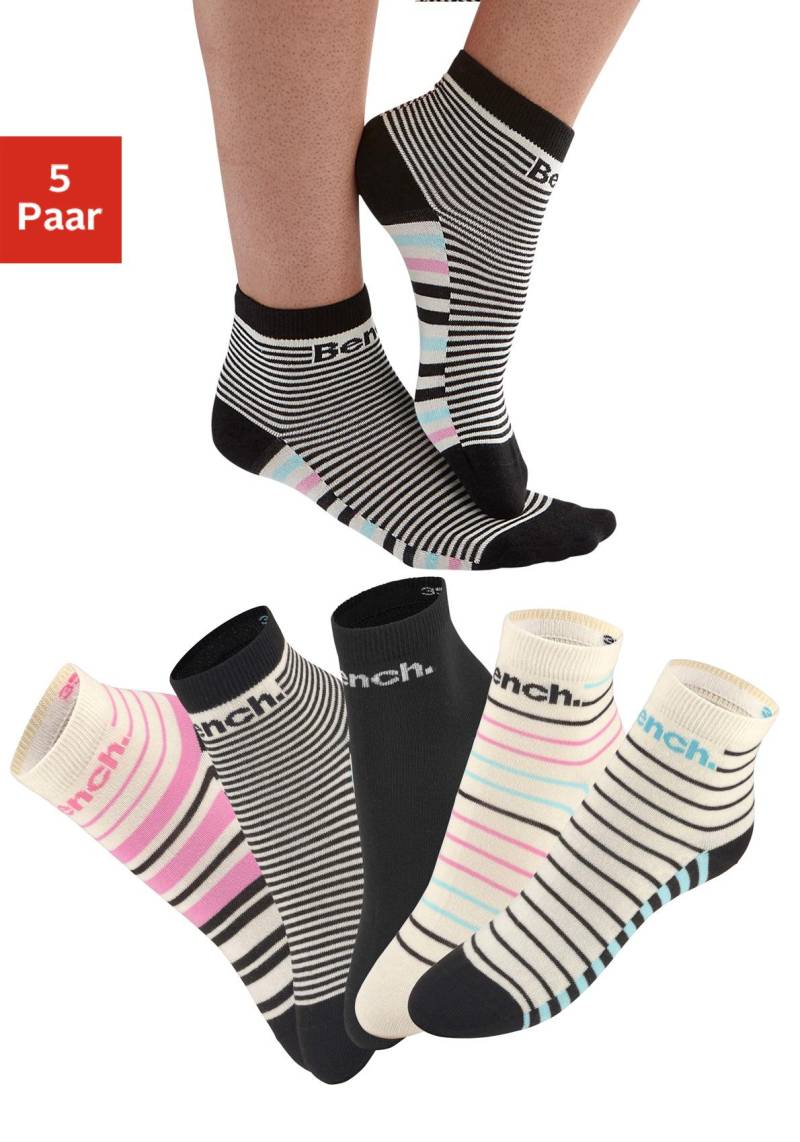 Bench. Kurzsocken, (Packung, 5 Paar), im Streifendesign von Bench.