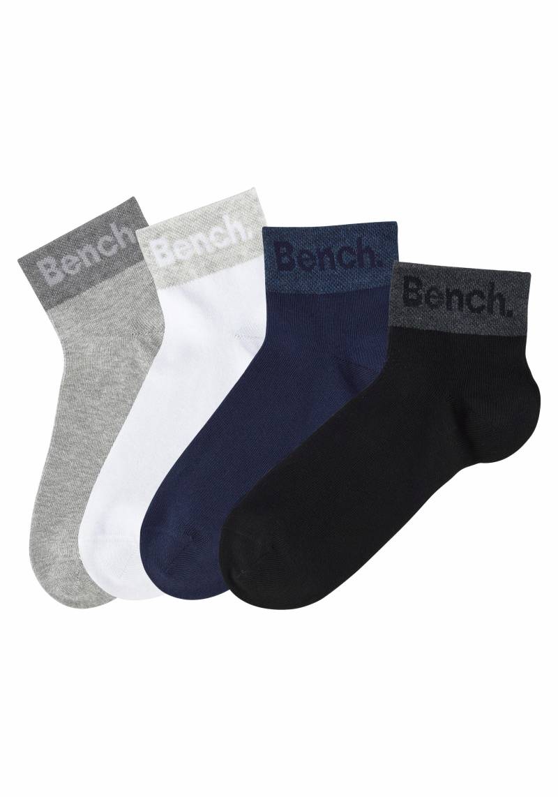 Bench. Kurzsocken, (Packung, 8 Paar), mit eingestricktem Schriftzug am Bündchen von Bench.