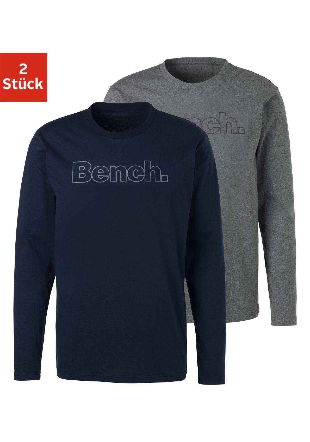 Bench. Loungewear Langarmshirt, mit Bench. Print vorn von Bench. Loungewear