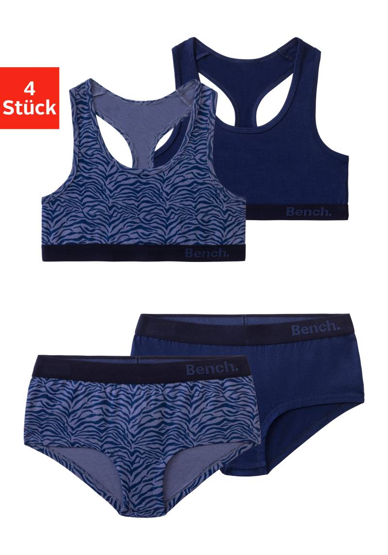 Bench. Set: Bustier, (4 tlg., mit Panty), mit tonigem Zebramuster von Bench.