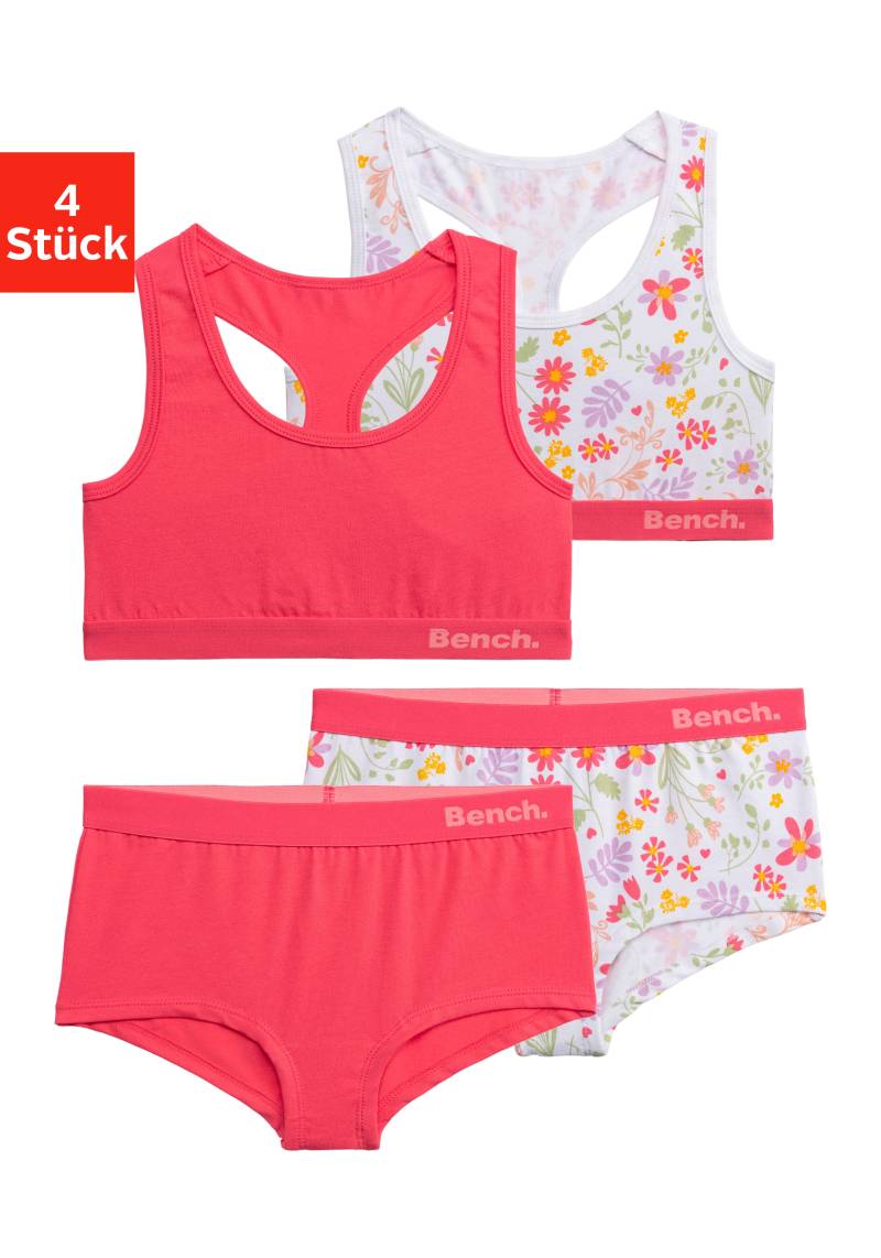 Bench. Set: Bustier, (4 tlg., mit Panty), uni und geblümt in einer Packung von Bench.