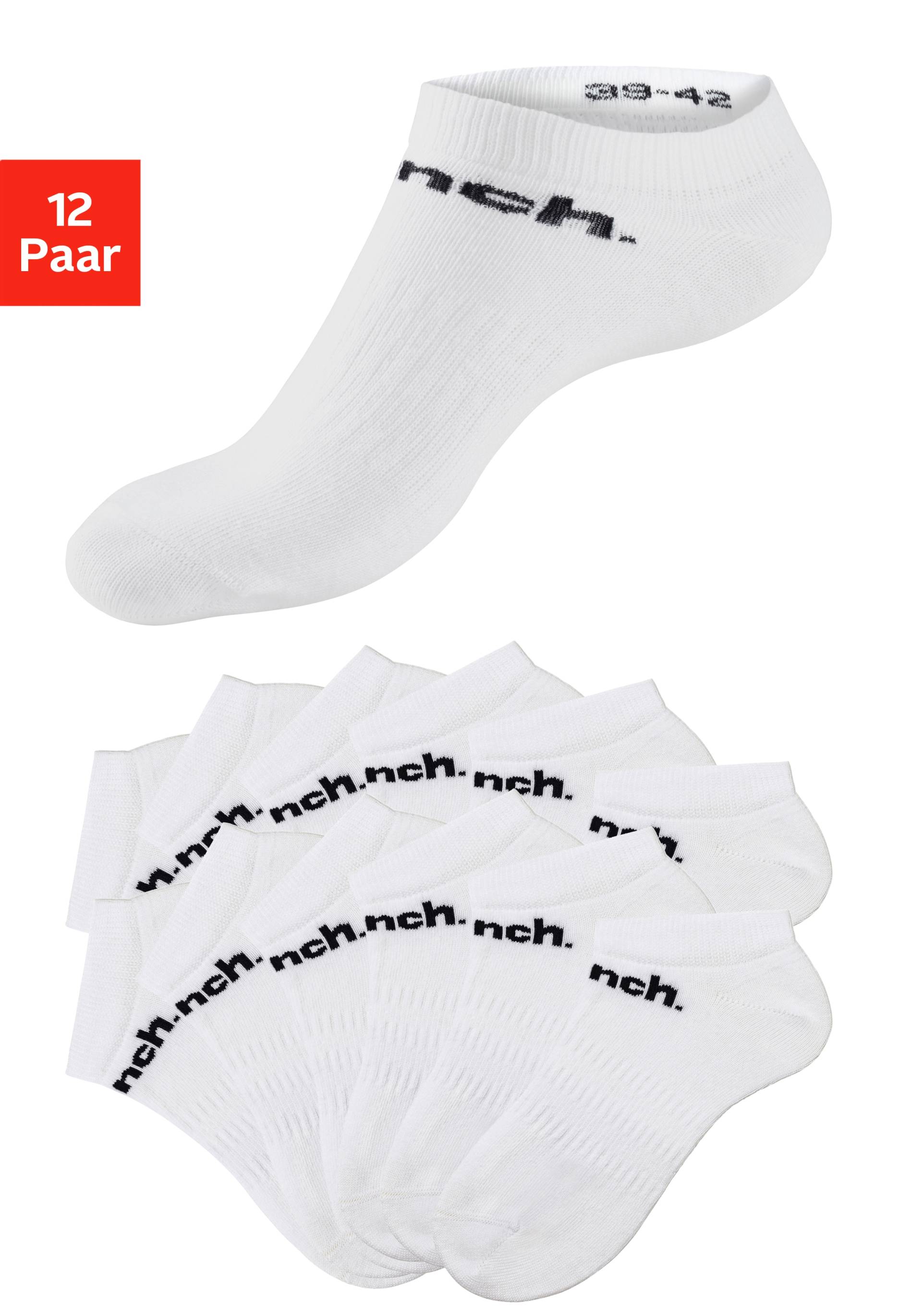 Bench. Sportsocken, (Packung, 12 Paar), Sneakersocken mit klassischem Logoschriftzug von Bench.