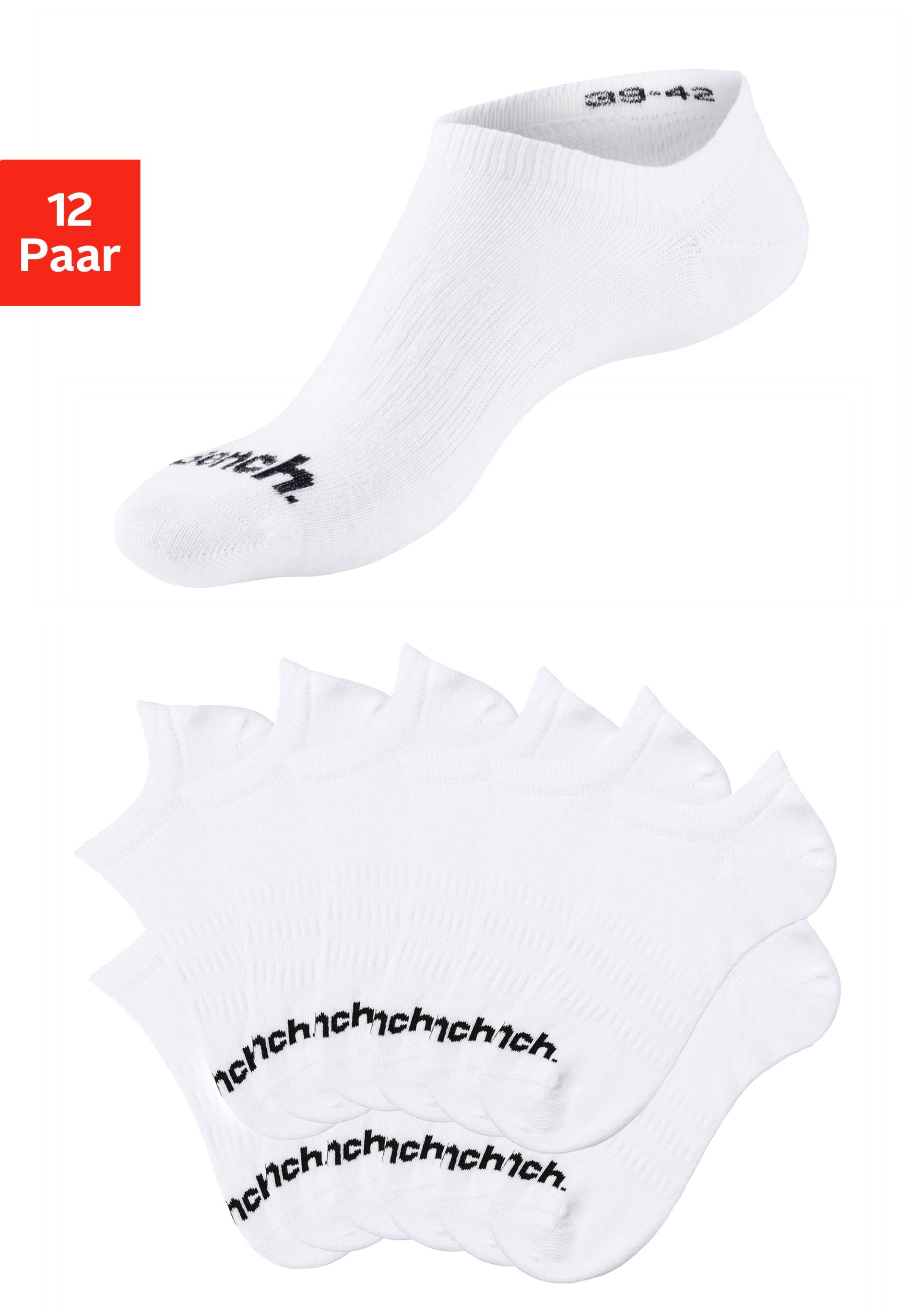 Bench. Sportsocken, (Packung, 12 Paar), Sneakersocken verschwinden im Schuh von Bench.