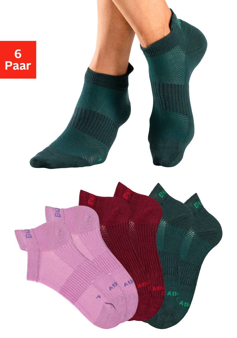 Bench. Sneakersocken, (Packung, 6 Paar), mit Klima Kanälen unter der Sohle und Pikee-Struktur von Bench.