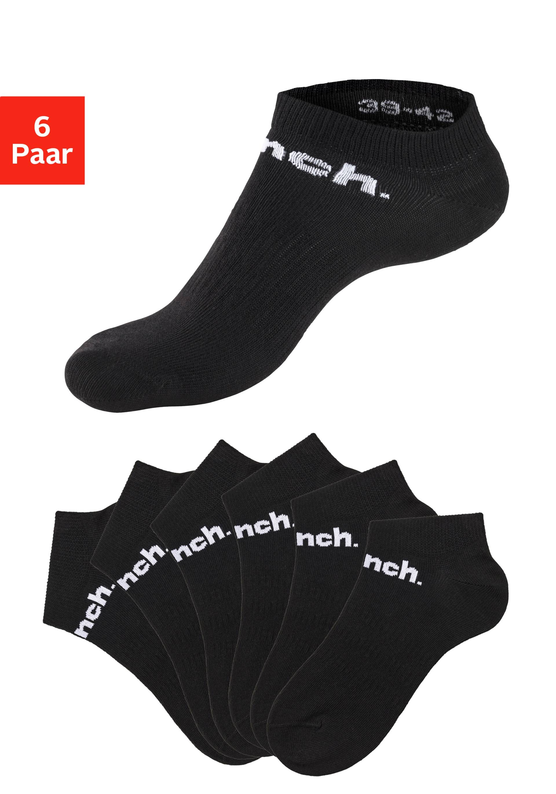 Bench. Sportsocken, (Packung, 6 Paar), Sneakersocken mit klassischem Logoschriftzug von Bench.