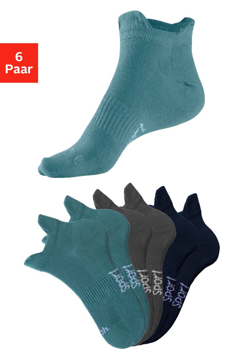 Bench. Sneakersocken, (Packung, 6 Paar), mit feiner Mesh Konstruktion und Mittelfussgummi von Bench.