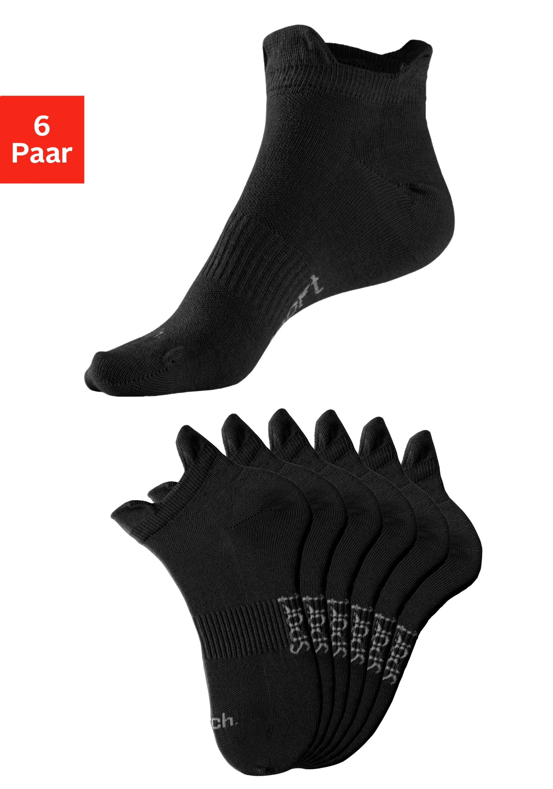 Bench. Sneakersocken, (Packung, 6 Paar), mit feiner Mesh Konstruktion und Mittelfussgummi von Bench.