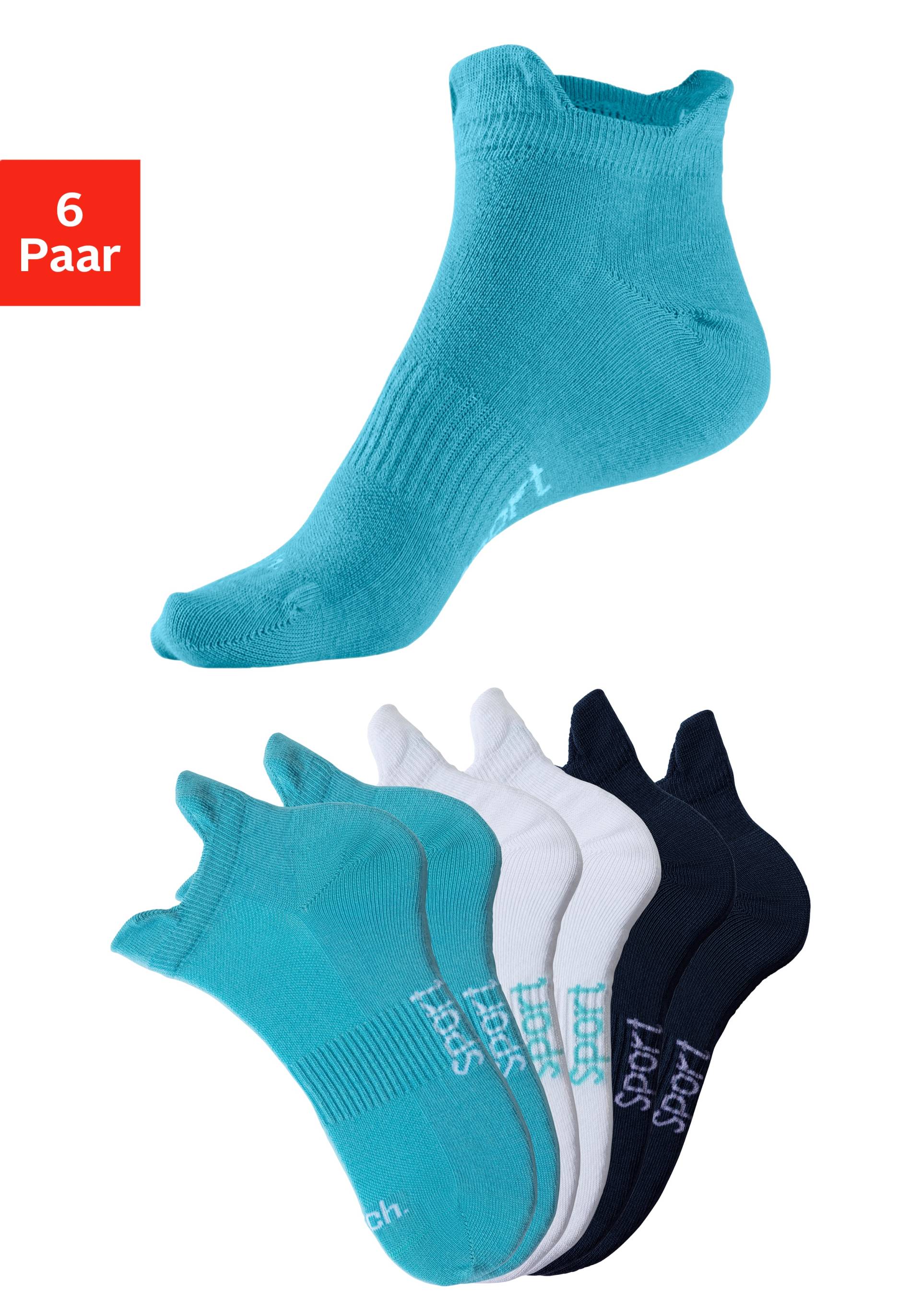 Bench. Sneakersocken, (Packung, 6 Paar), mit feiner Mesh Konstruktion und Mittelfussgummi von Bench.