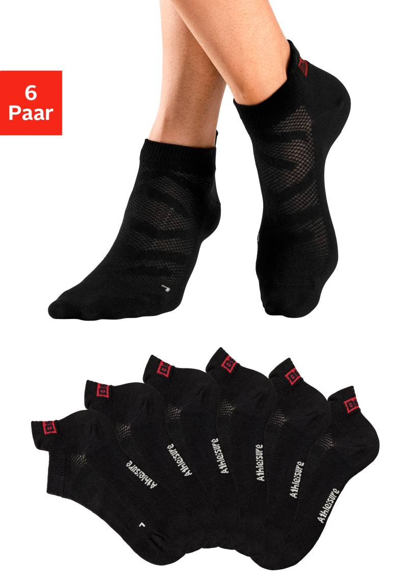 Bench. Sneakersocken, (Packung, 6 Paar), mit Lüftungskanälen in Netzstruktur von Bench.