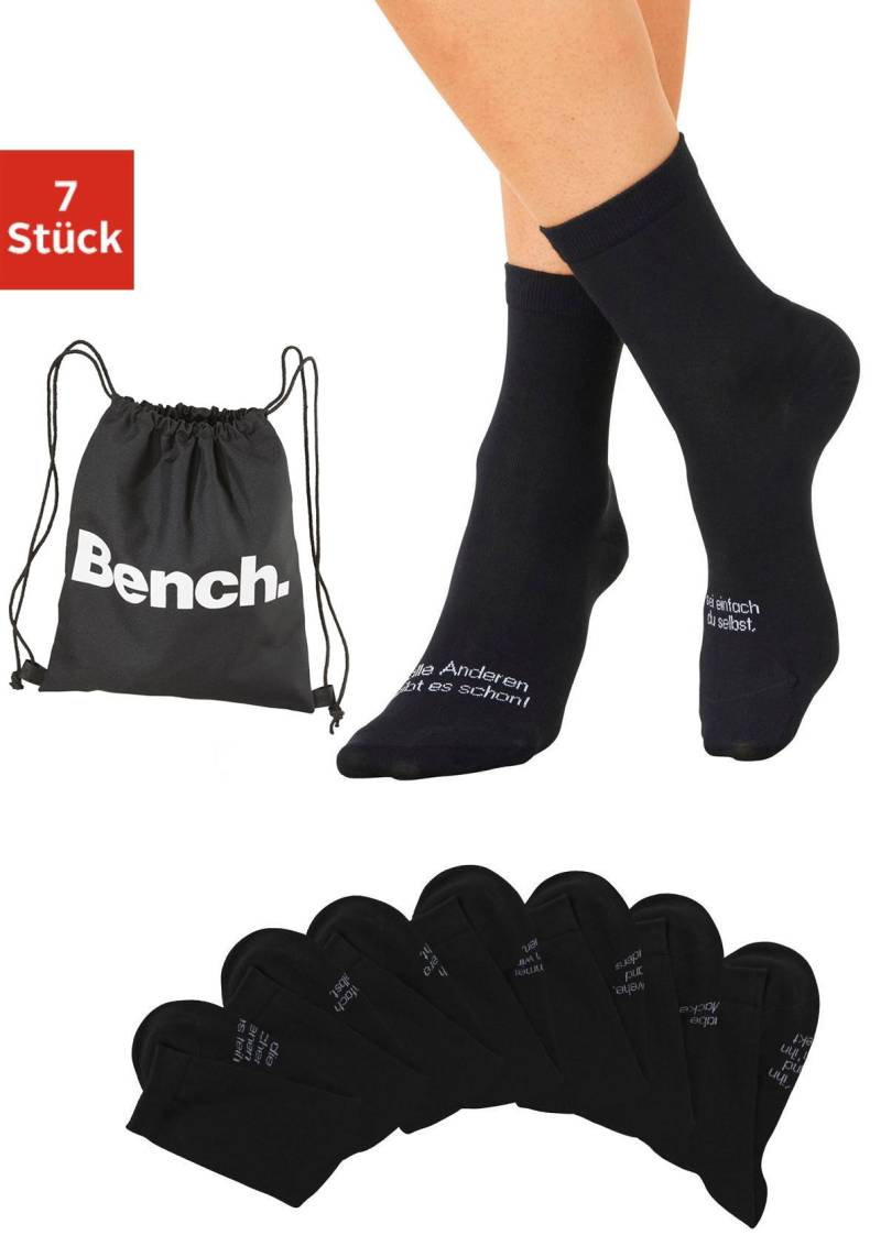 Bench. Socken, (Packung, 7 Paar), mit Turnbeutel von Bench.