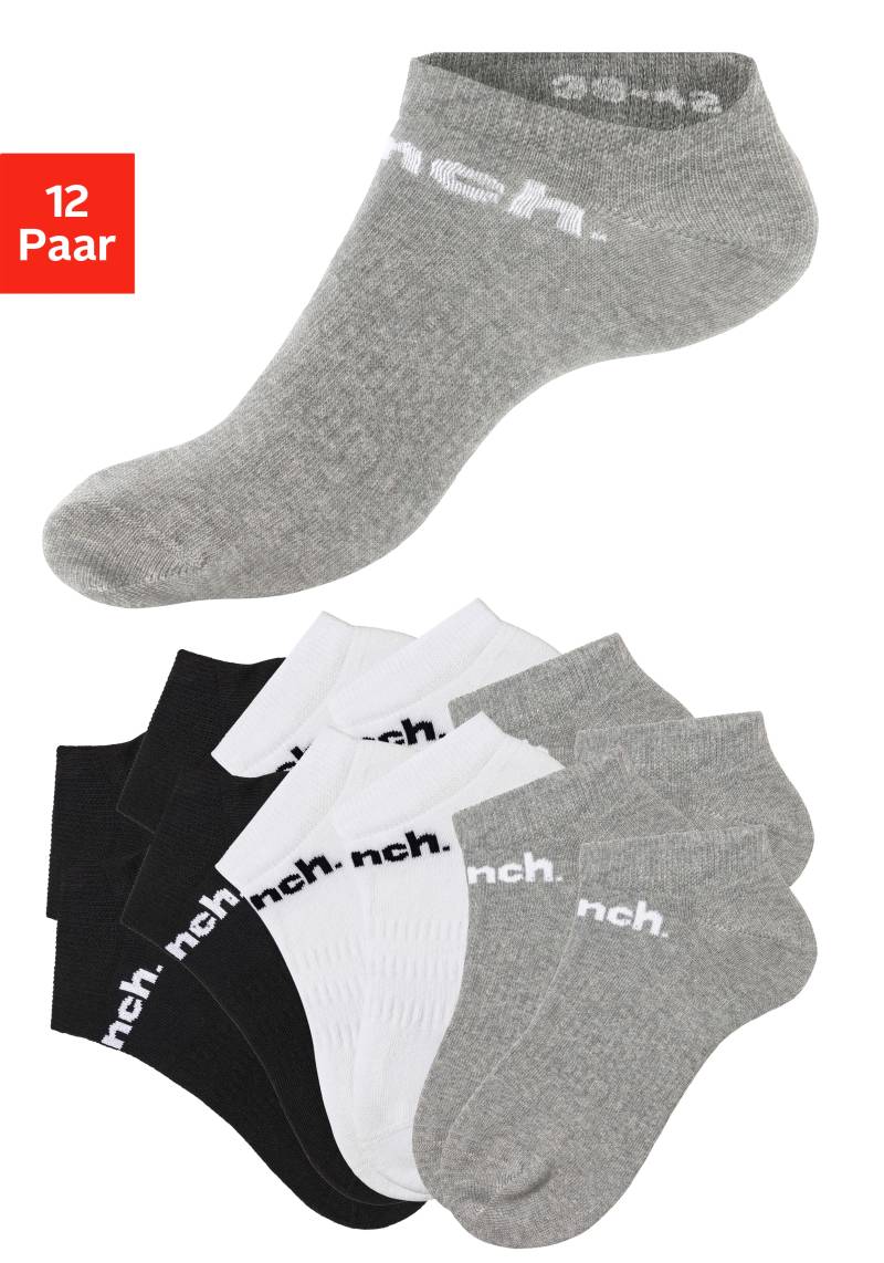 Bench. Sportsocken, (Packung, 12 Paar), Sneakersocken mit klassischem Logoschriftzug von Bench.