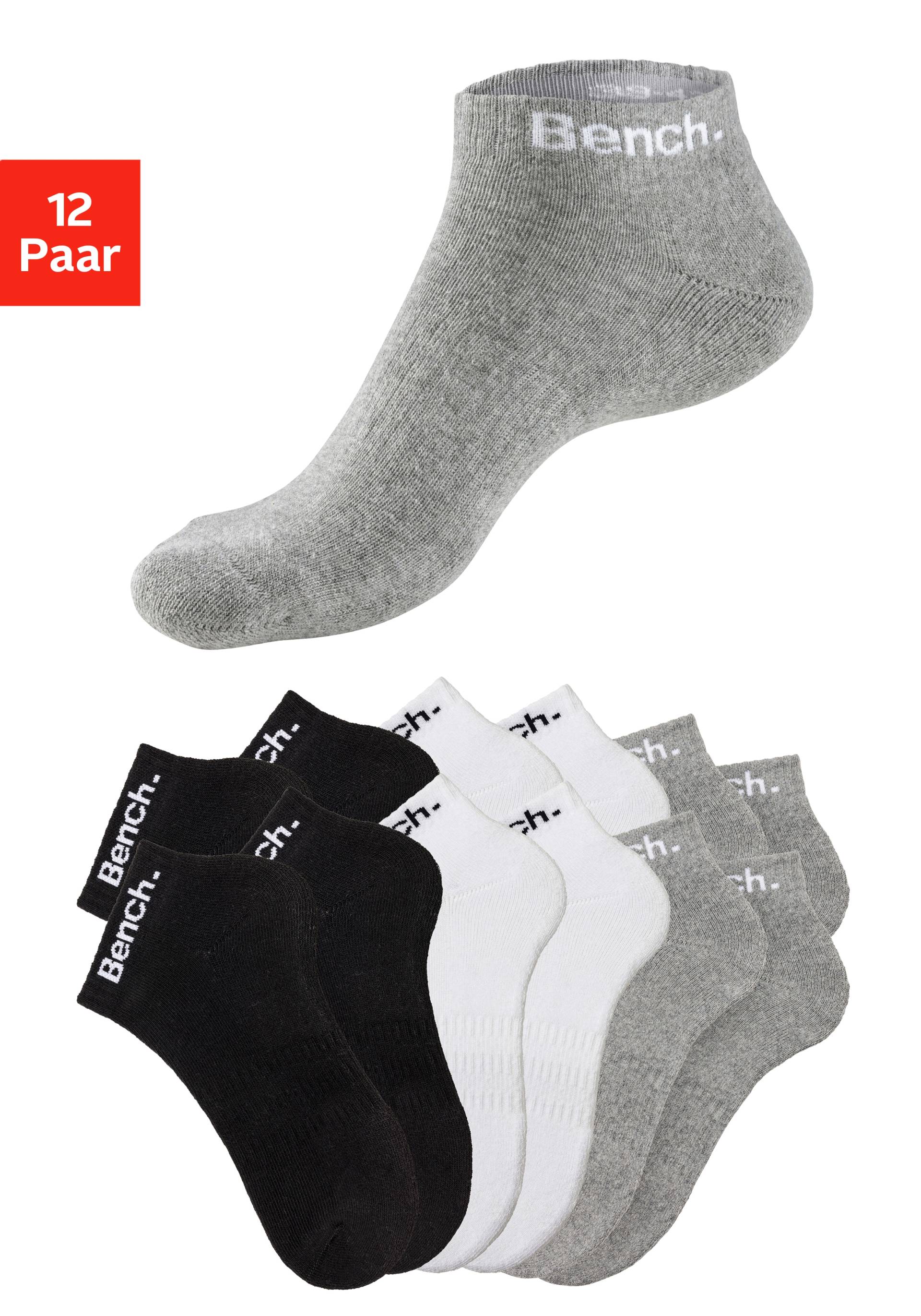 Bench. Sportsocken, (Packung, 12 Paar), Tennis Kurzsocken mit Halbfussfrottee von Bench.