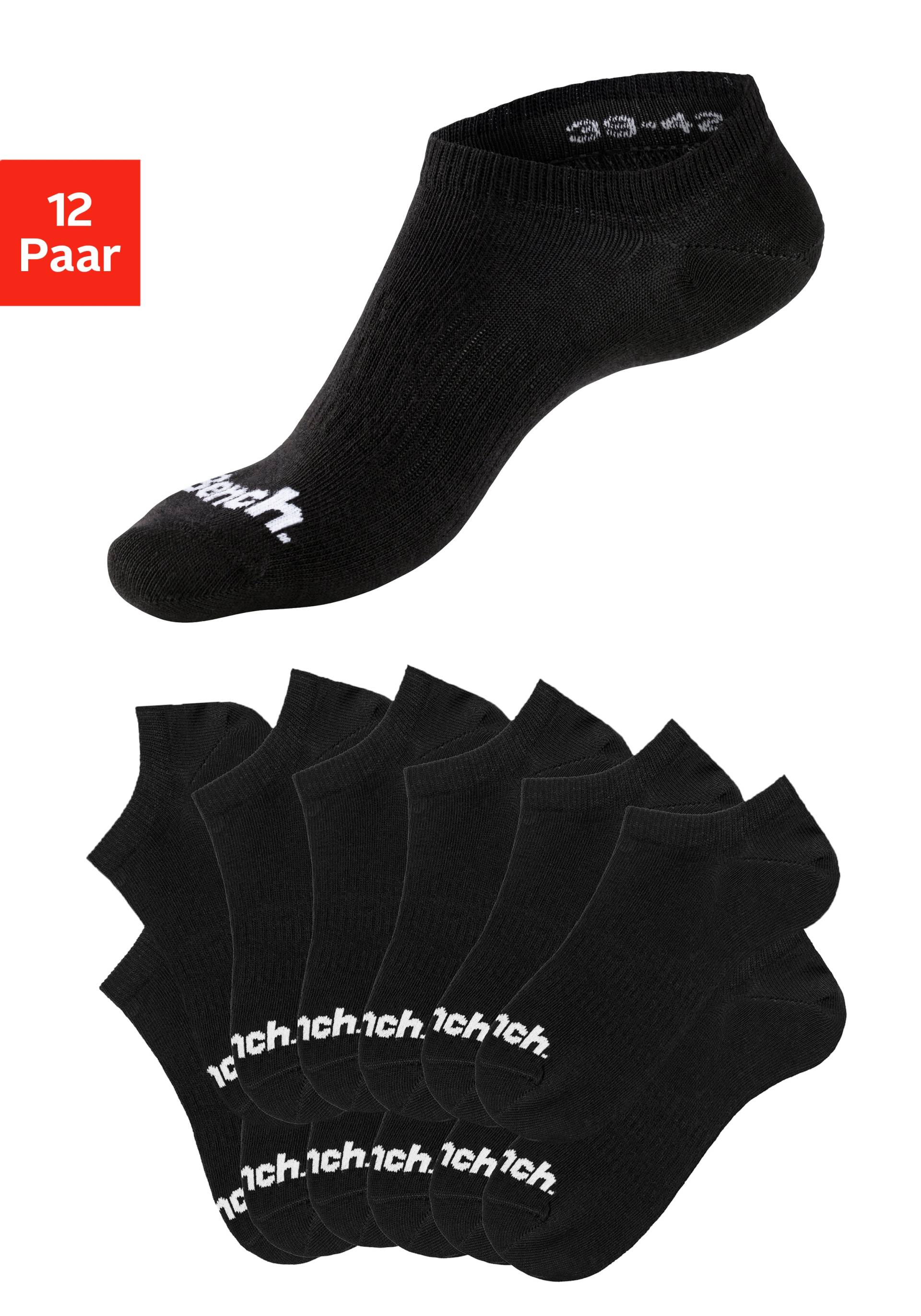 Bench. Sportsocken, (Packung, 12 Paar), Sneakersocken verschwinden im Schuh von Bench.