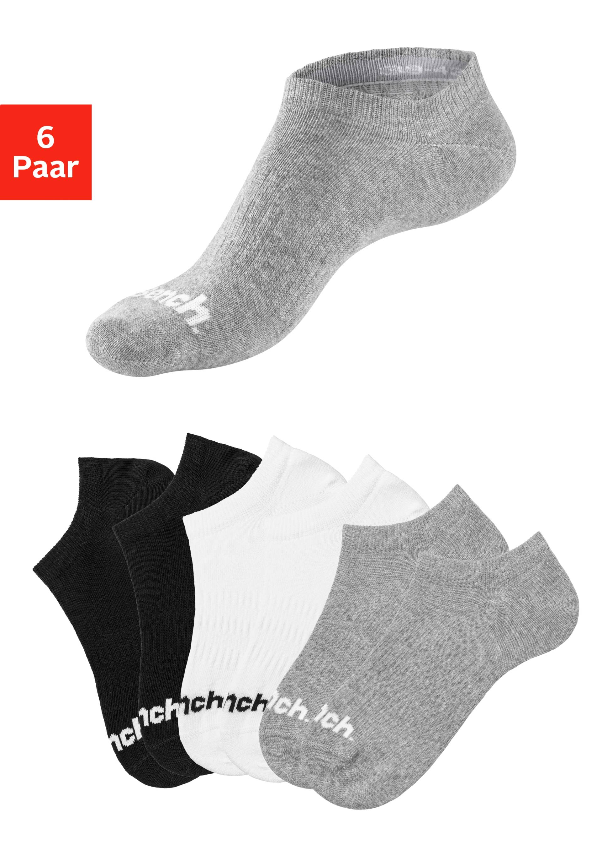 Bench. Sportsocken, (Packung, 6 Paar), Sneakersocken verschwinden im Schuh von Bench.