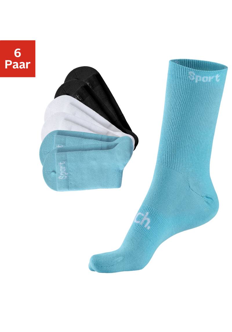 Bench. Sportsocken, (Packung, 6 Paar), mit antibakterieller Feuchtigkeitsregulierung von Bench.