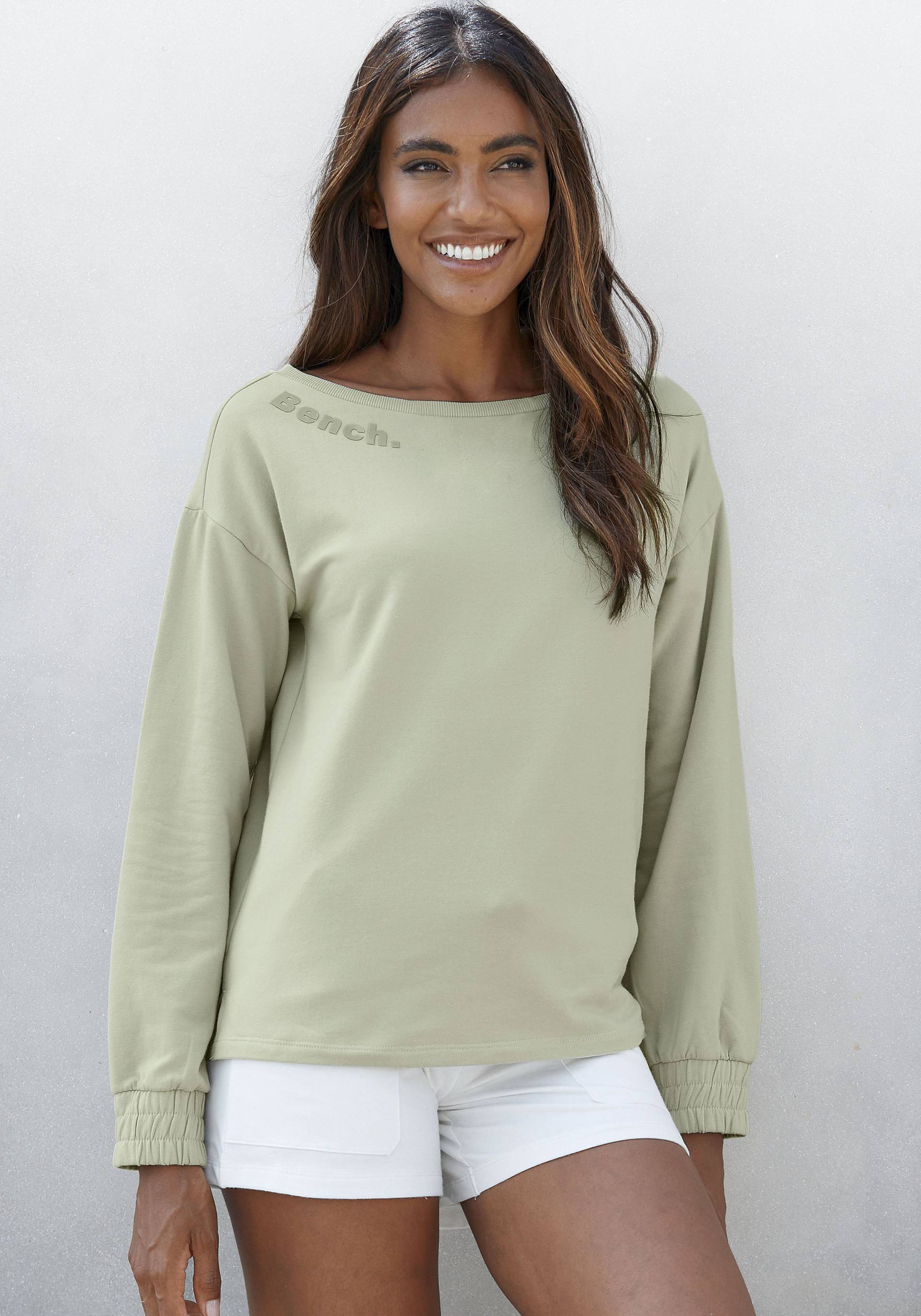 Bench. Loungewear Sweatshirt, mit gerafften Ärmelbündchen, Loungeanzug Bench. Loungewear Sweatshirt, mit gerafften Ärmelbündchen, Loungeanzug von Bench. Loungewear