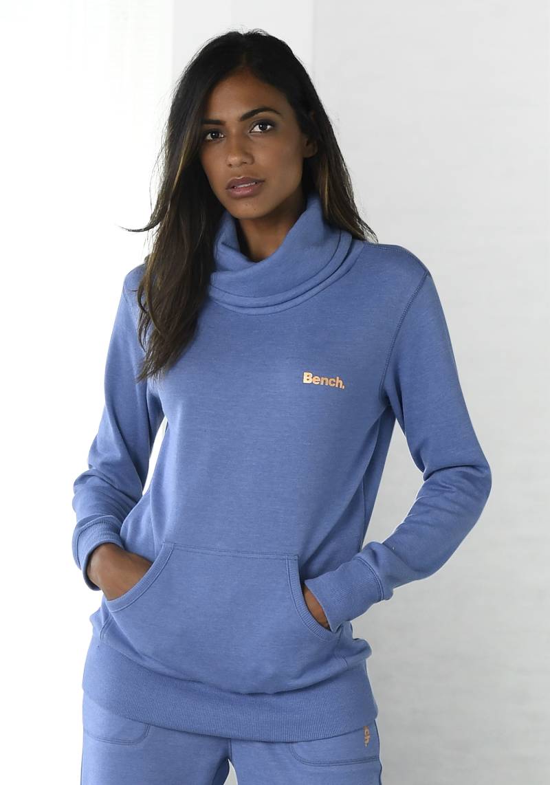 Bench. Loungewear Longsweatshirt, mit Stehkragen in Layeroptik und Kängurutasche, Loungewear von Bench. Loungewear