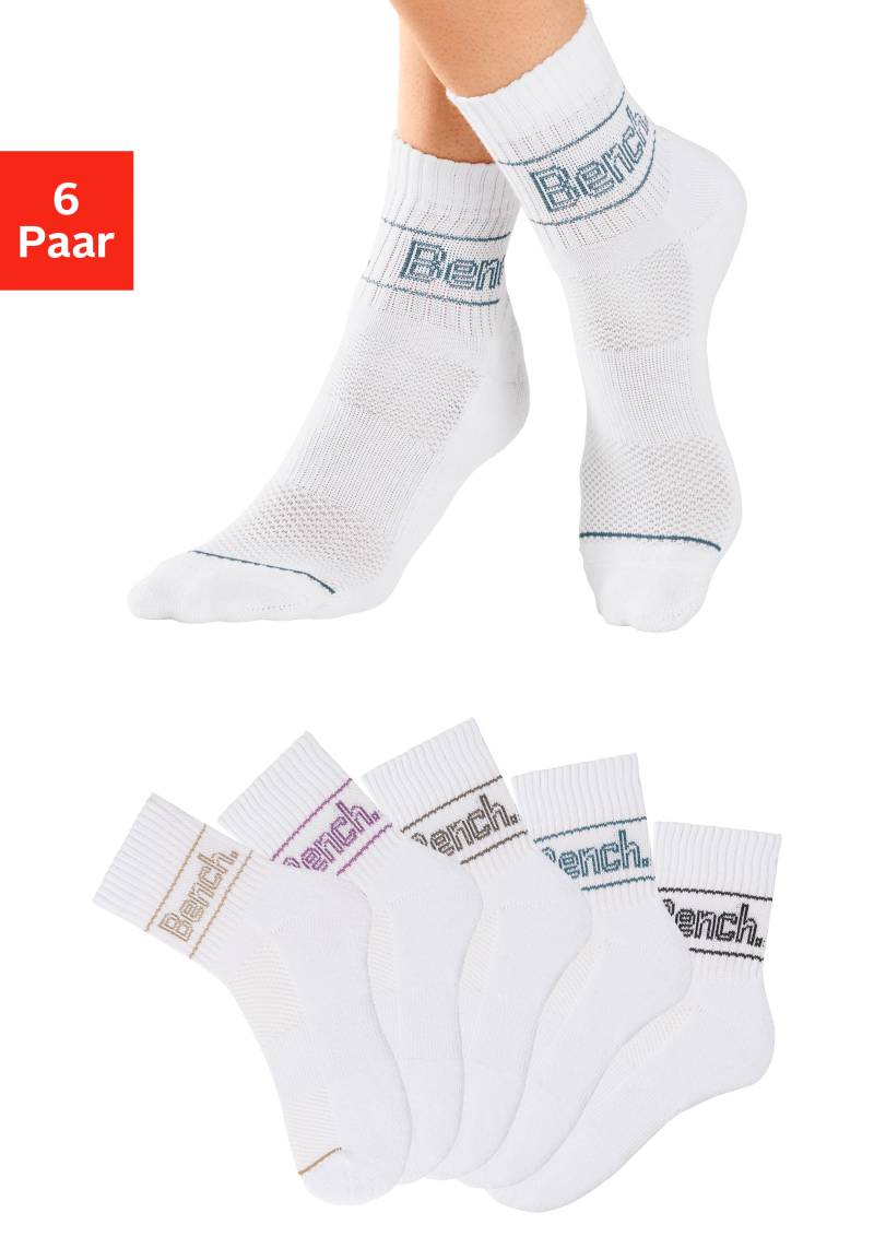 Bench. Tennissocken, (Packung, 5 Paar), mit atmungsaktiver Pikee Lüftungsstruktur von Bench.