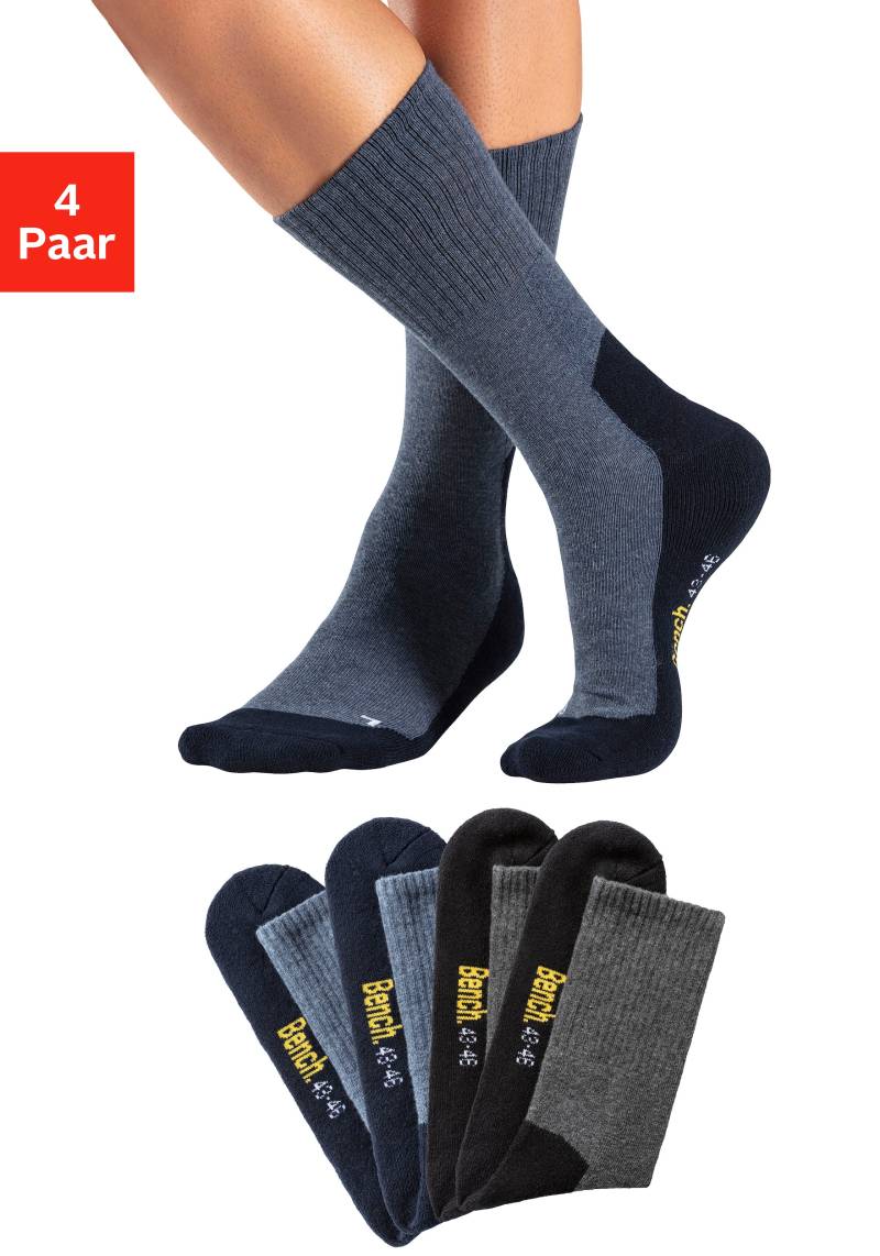 Bench. Tennissocken, (Packung, 4 Paar), mit Fussfrottee von Bench.