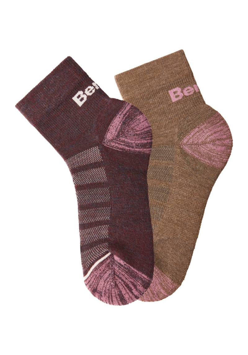 Bench. Wandersocken, (Packung, 2 Paar), Wollsocken aus flauschigem Material mit 51% Wolle von Bench.