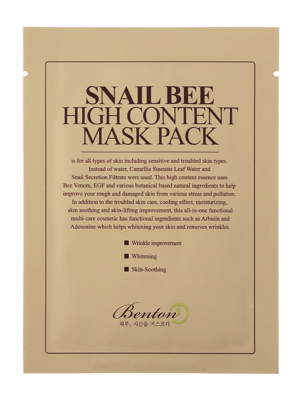 Snail Bee High Content Mask Pack Damen  20g von Benton