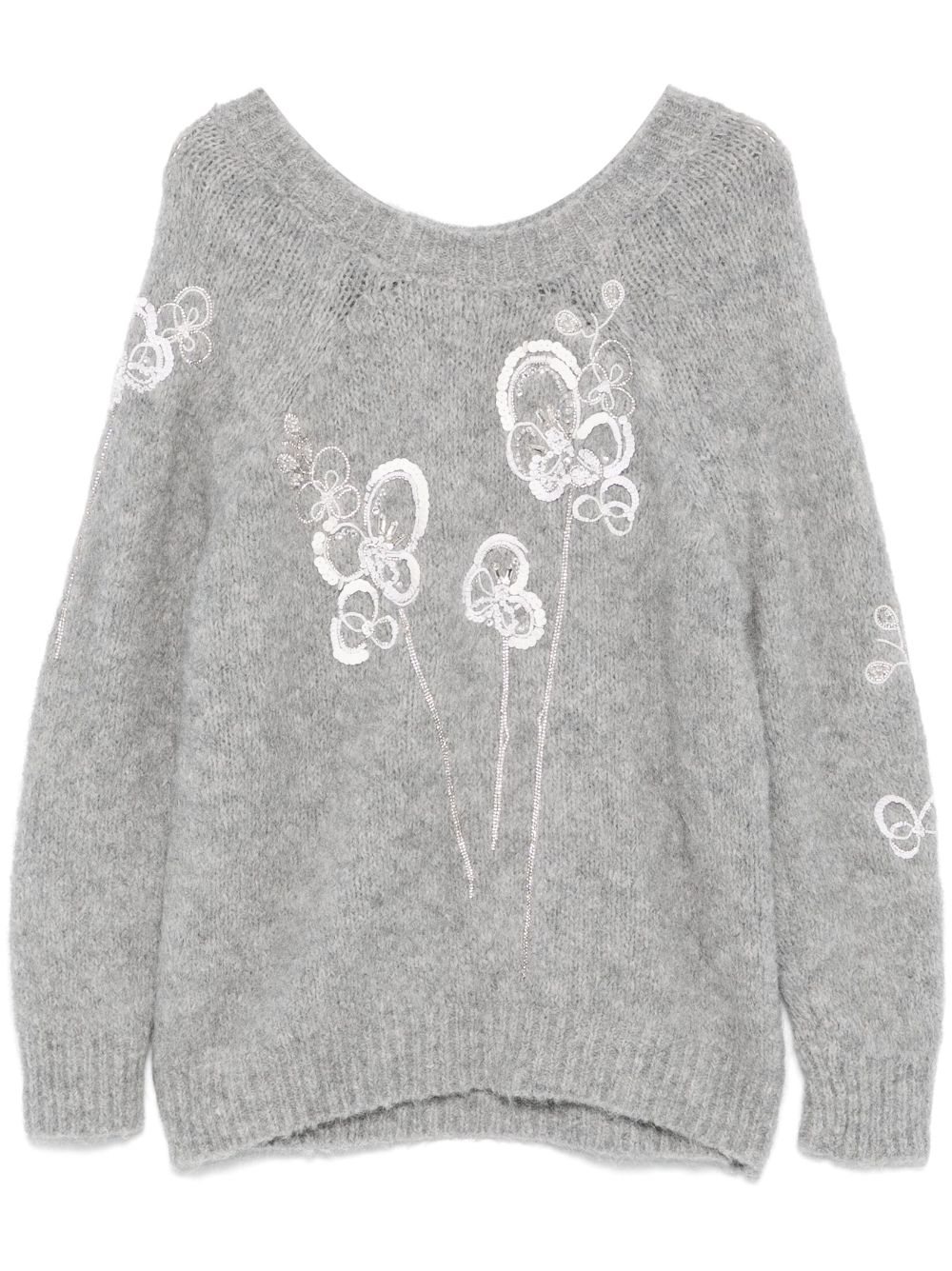 Bernadette floral-motif sweater - Grey von Bernadette