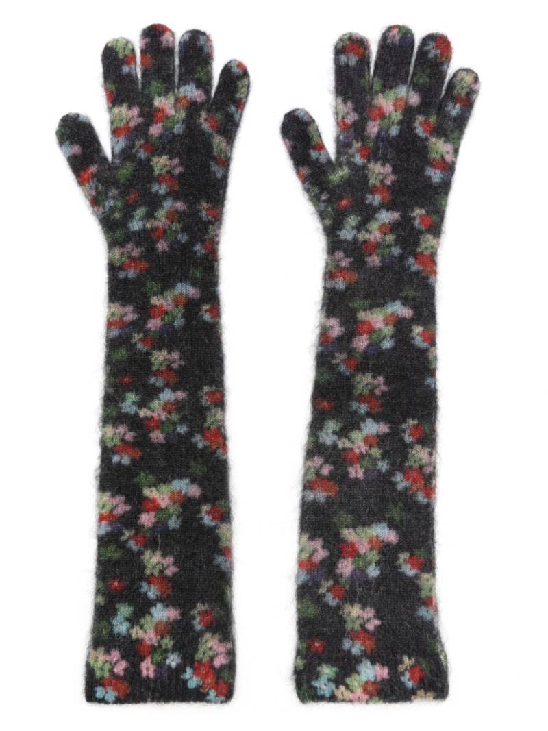 Bernadette floral-print gloves - Black von Bernadette