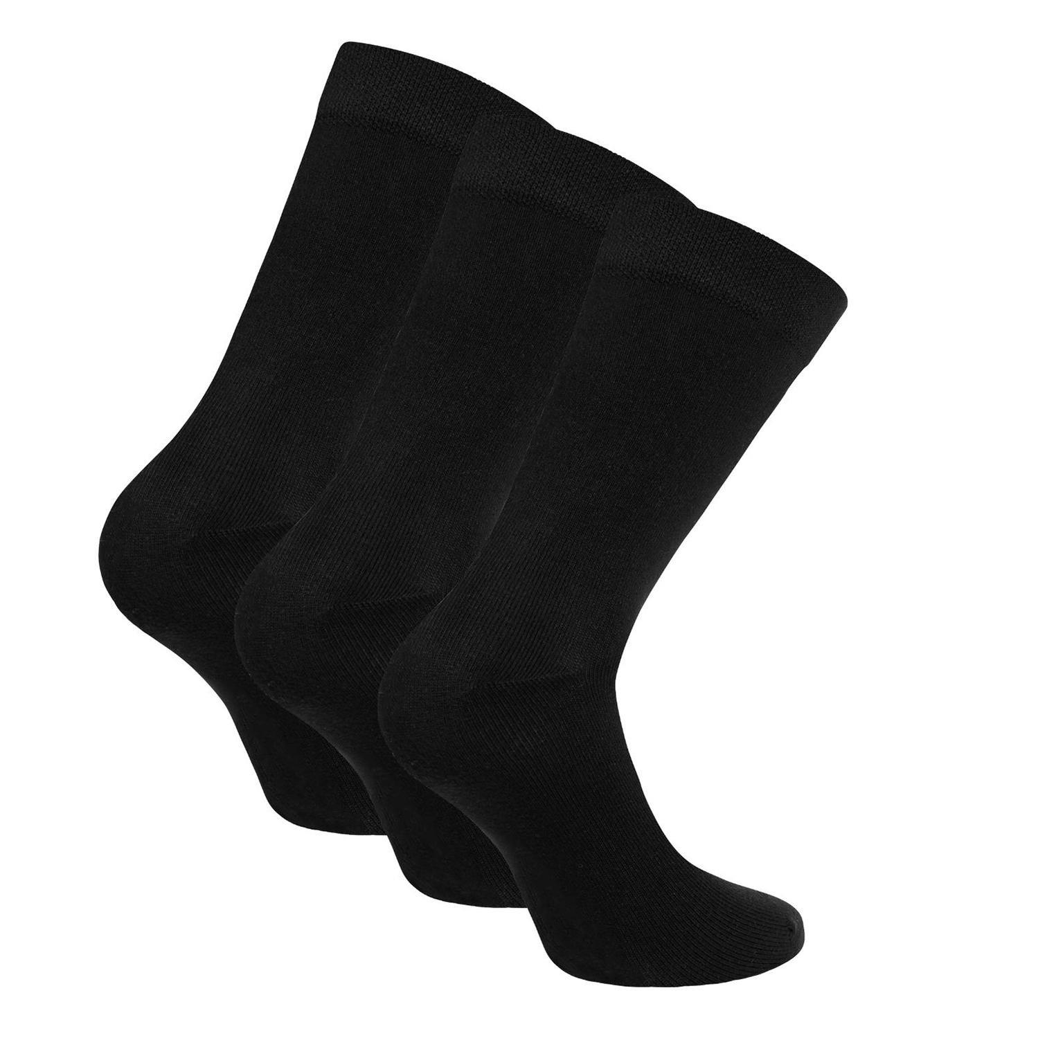 Socken Aus Bambus, Schwarz - 3er-pack - 41-45 Damen  ONE SIZE von Bestpoint