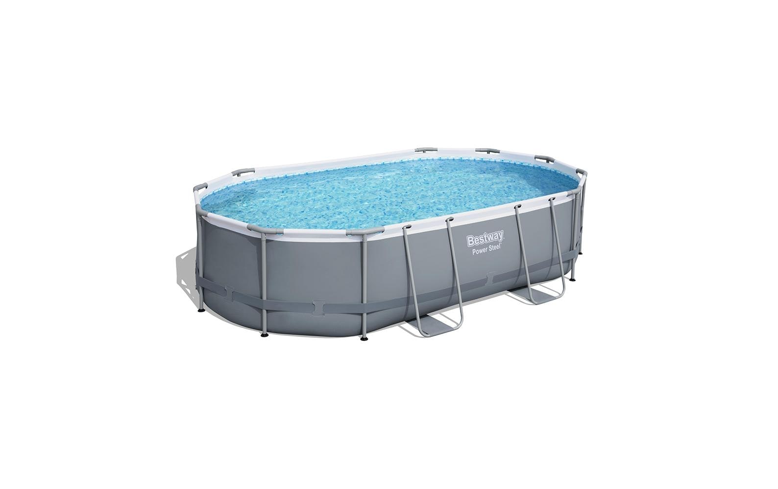 Bestway Pool »Power Steel Frame Komplett-Set 488 x 305 347 x107cm« von Bestway