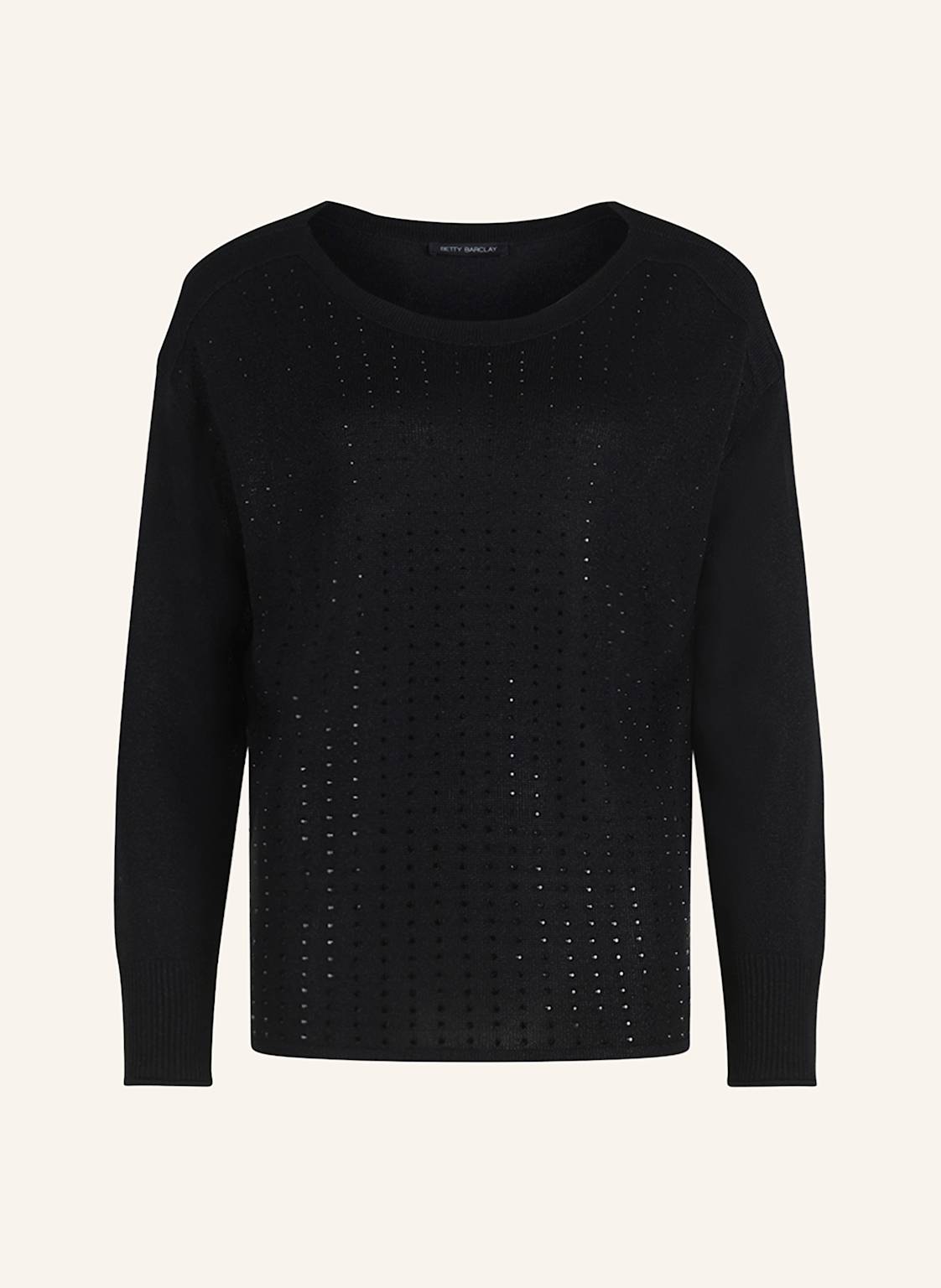 Betty Barclay Pullover Mit Schmucksteinen Und Glitzergarn schwarz Betty Barclay Pullover Mit Schmucksteinen Und Glitzergarn schwarz von Betty Barclay