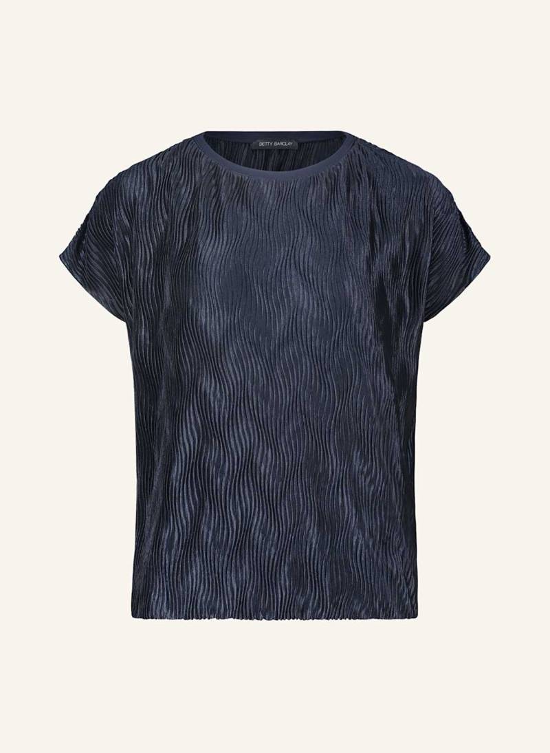 Betty Barclay T-Shirt Aus Satin Mit Plissees blau von Betty Barclay