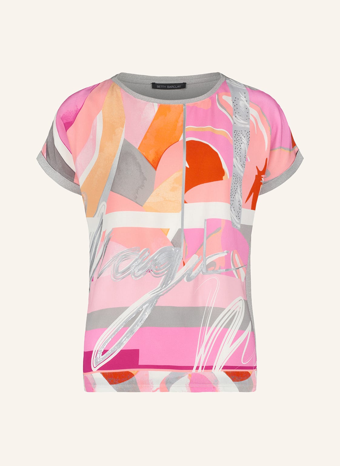 Betty Barclay T-Shirt Im Materialmix rosa von Betty Barclay