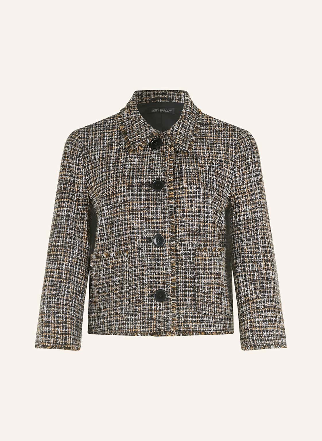 Betty Barclay Tweed-Jacke Mit 3/4-Arm Und Glitzergarn schwarz von Betty Barclay