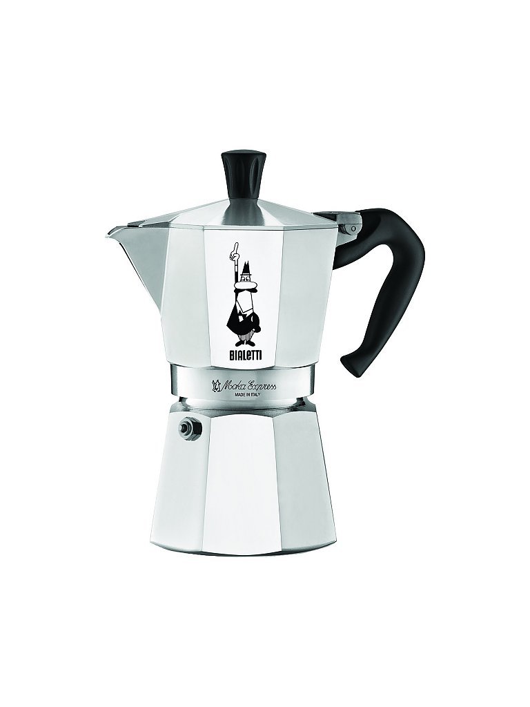 BIALETTI Espressokocher Moka 12 Tassen silber von Bialetti