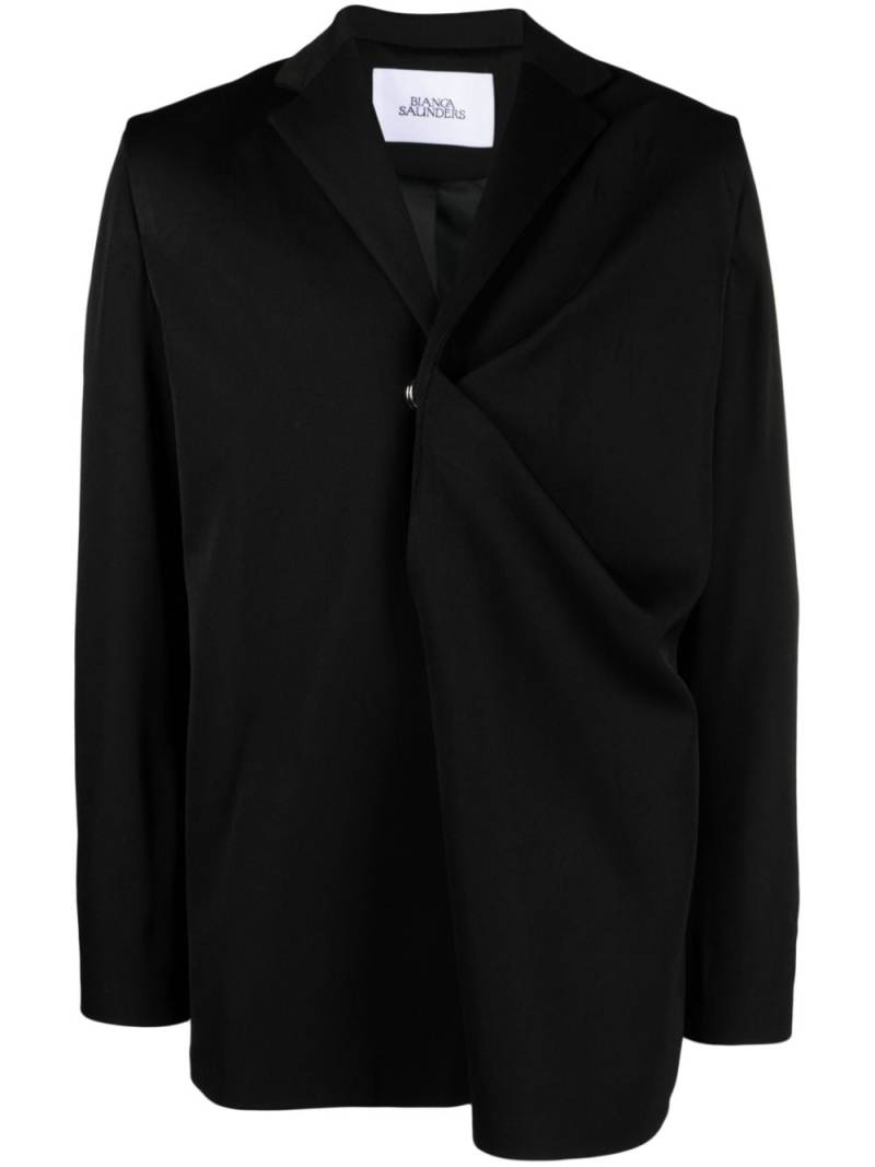 Bianca Saunders gathered single-breasted blazer - Black von Bianca Saunders