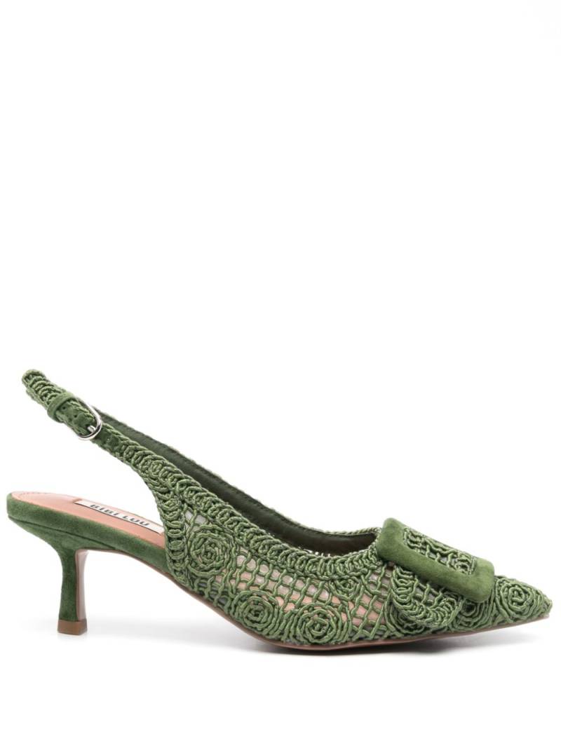 Bibi Lou Dalila 55mm interwoven-design pumps - Green von Bibi Lou