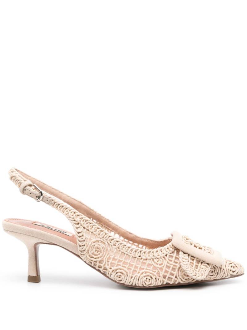 Bibi Lou Dalila 55mm slingback ballerina shoes - Neutrals von Bibi Lou