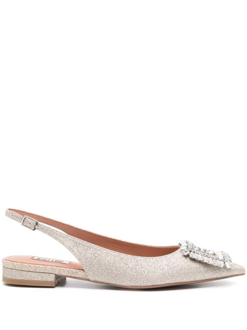 Bibi Lou Elisabetta glittery ballerina shoes - Gold von Bibi Lou