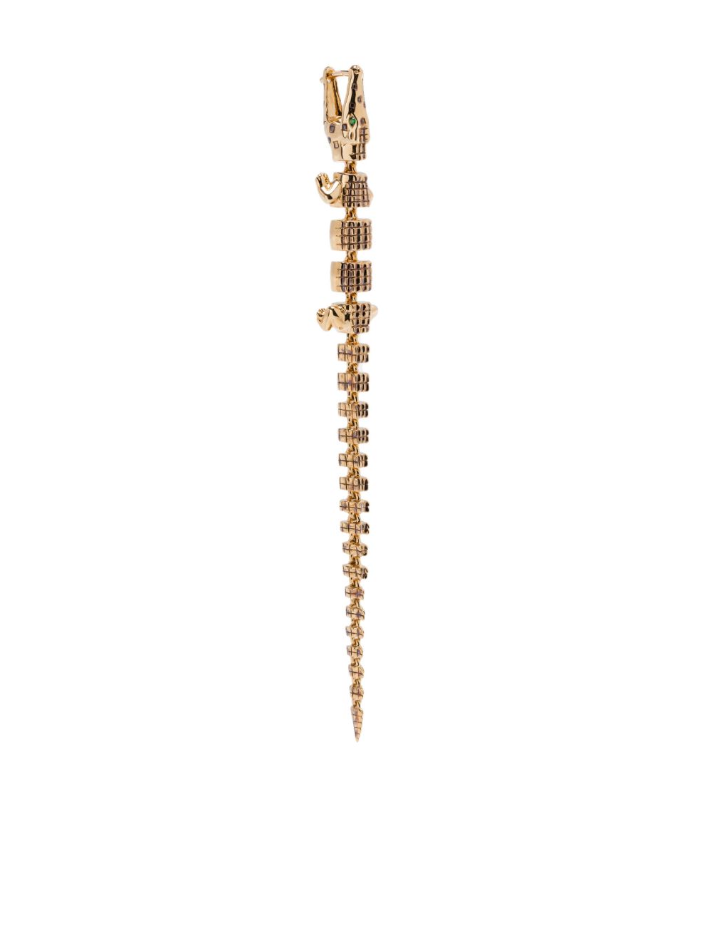 Bibi van der Velden 18K yellow gold Alligator Vertebrae Bite single earring von Bibi van der Velden