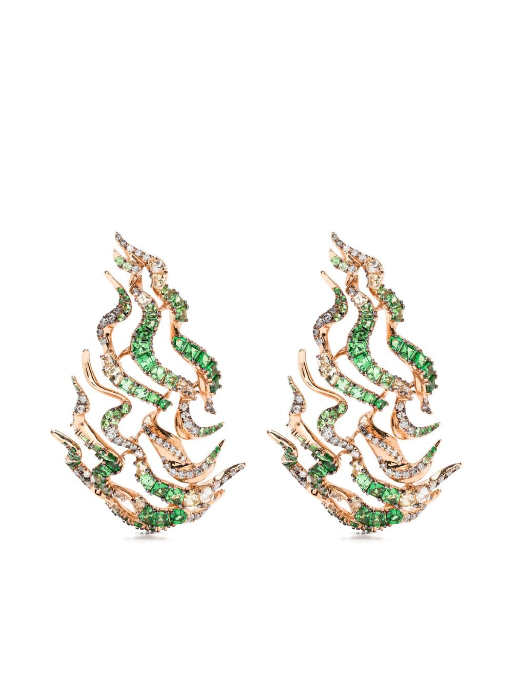 Bibi van der Velden 18kt rose gold Smoke Haze multi-stone earrings - Pink von Bibi van der Velden